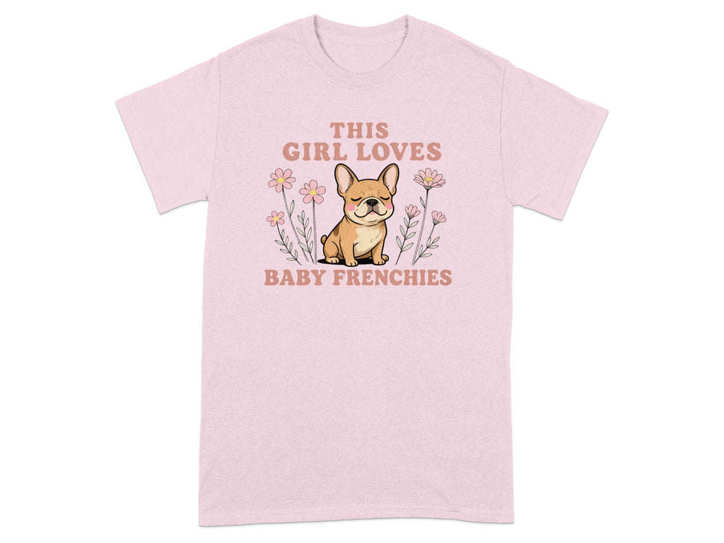 This Girl Loves Baby Frenchies Graphic Tee Product