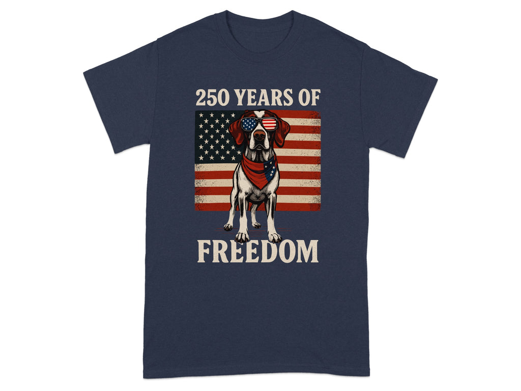 Patriotic Dog Celebrating 250 Years of Freedom Shirt
