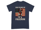 Patriotic Dog Celebrating 250 Years of Freedom Shirt