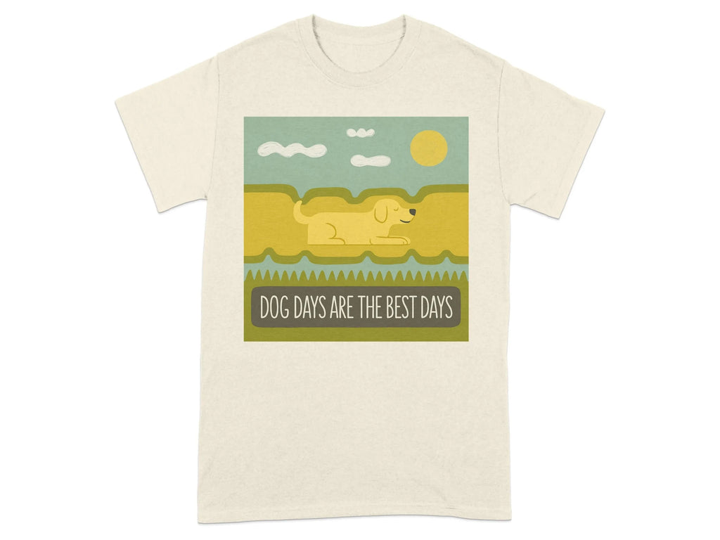 Dog Days Are The Best Days Yellow Lab T-Shirt Natural T-shirt