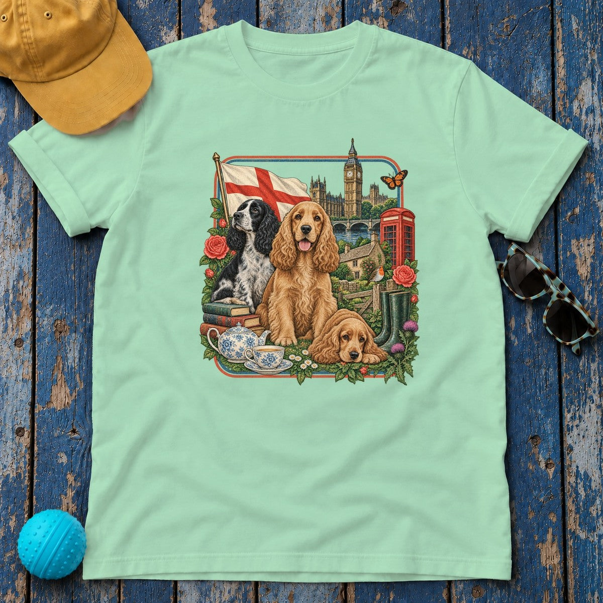 Cocker Spaniel England Heritage T-Shirt in Mint