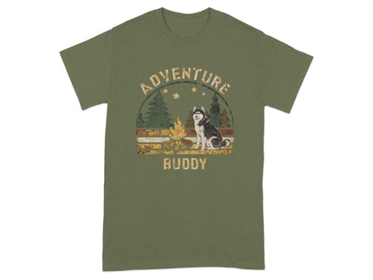 Adventure Buddy Dog Camping Graphic T-Shirt product type