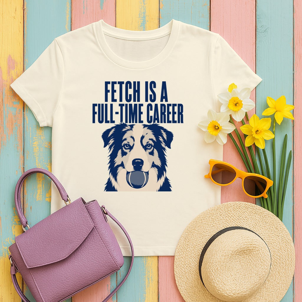 Australian Shepherd — Fetch Career Aussie T-Shirt in Natural