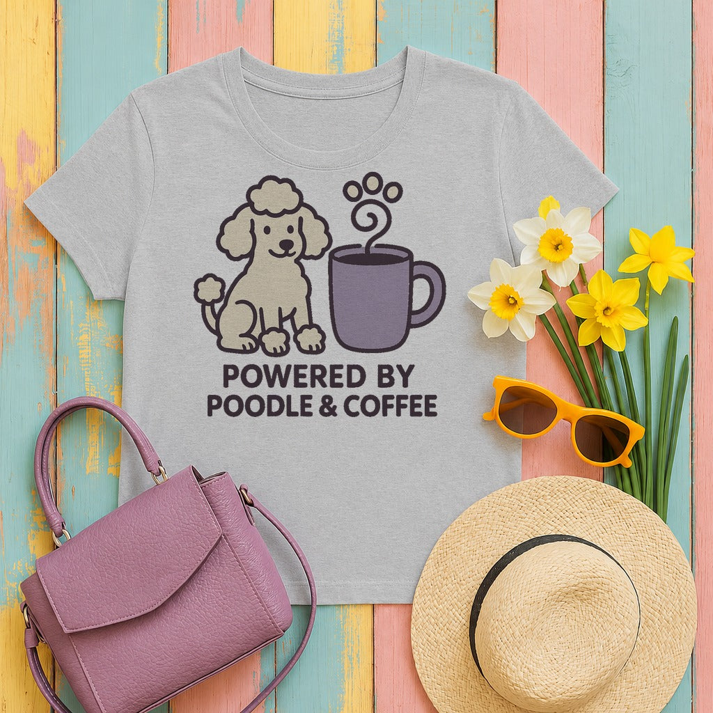 Poodle Power & Coffee Charm t-shirt