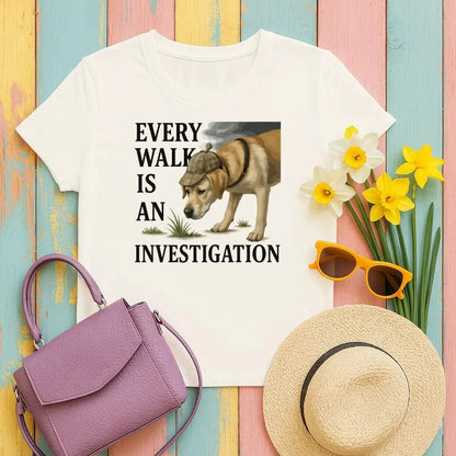 Every Walk Is An Investigation Yellow Lab T-Shirt T-shirt