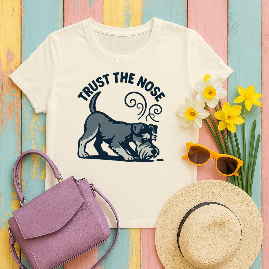 The Trust the Nose Schnauzer T-Shirt in Natural