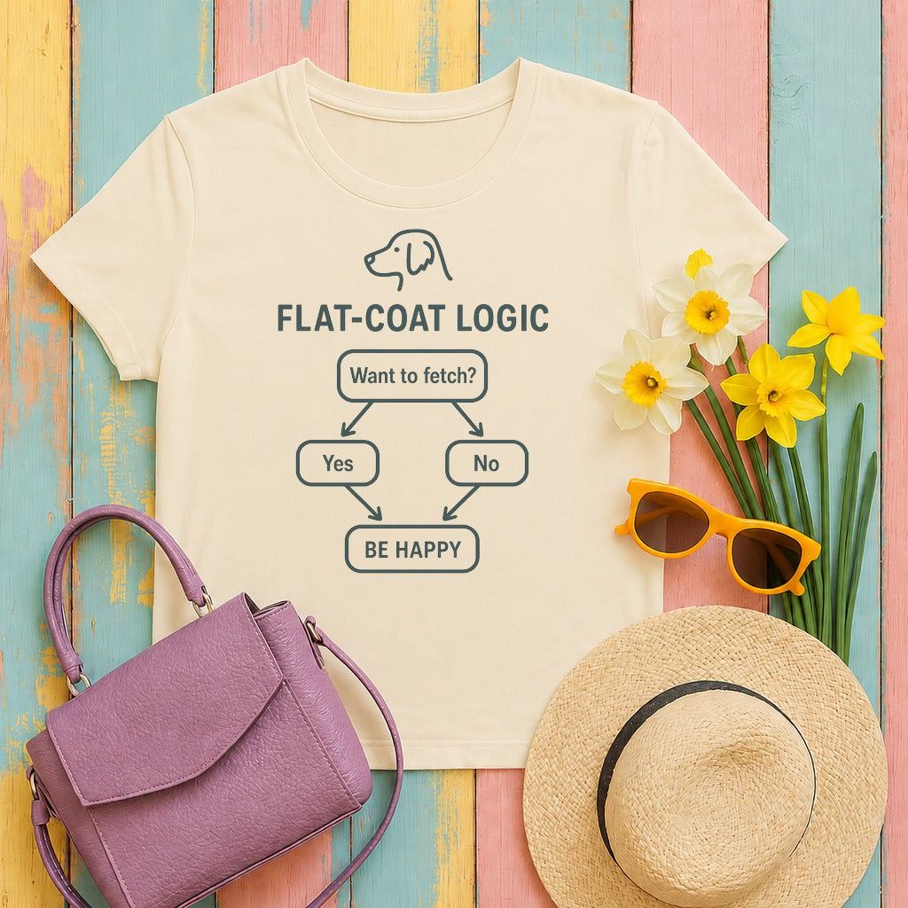 flat-coated retriever breed-logic tee flat lay hero