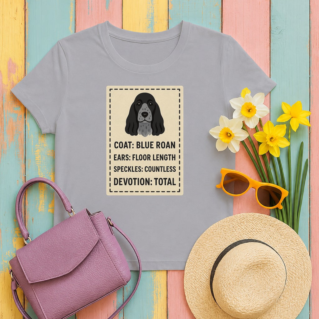 English Cocker Blue Roan Coat Tee in Athletic Heather