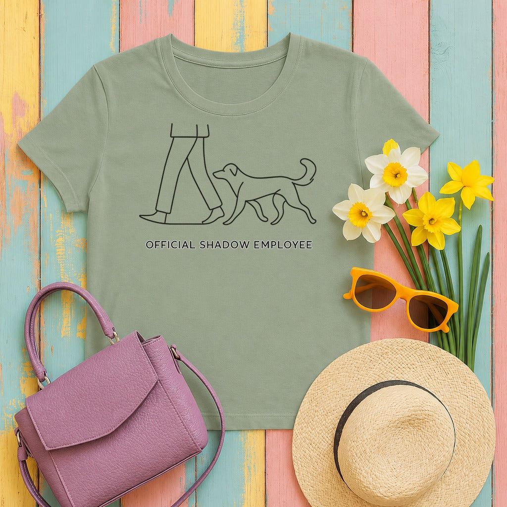 Nova Scotia Duck Tolling Retriever Shadow Employee T-shirt in Sage