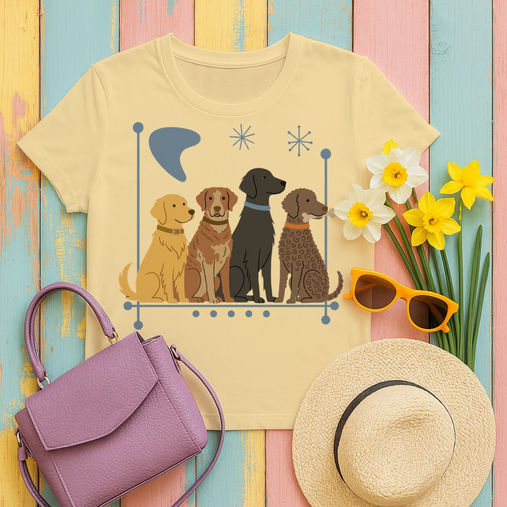 Retro Retriever Crew T-Shirt in Yellow Haze