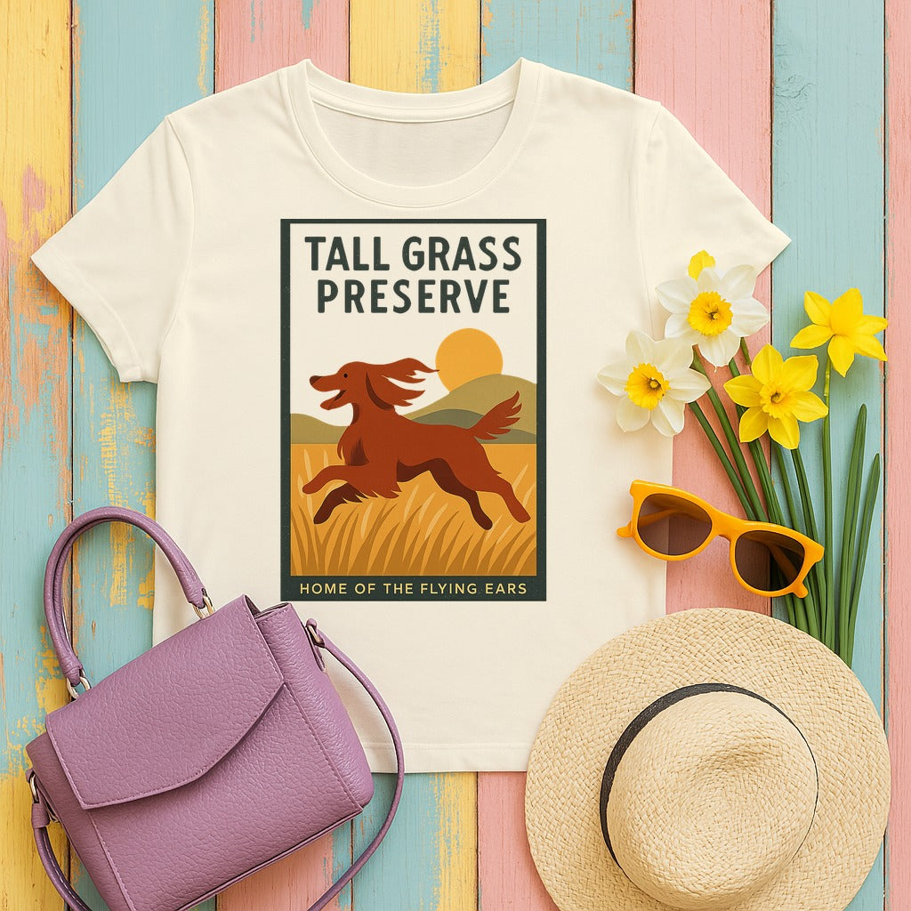 Irish Setter Tall Grass Preserve T-shirt in Natural
