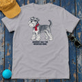 Brought Half the Mountain Home Schnauzer T-Shirt in Athletic Heather - flat lay
