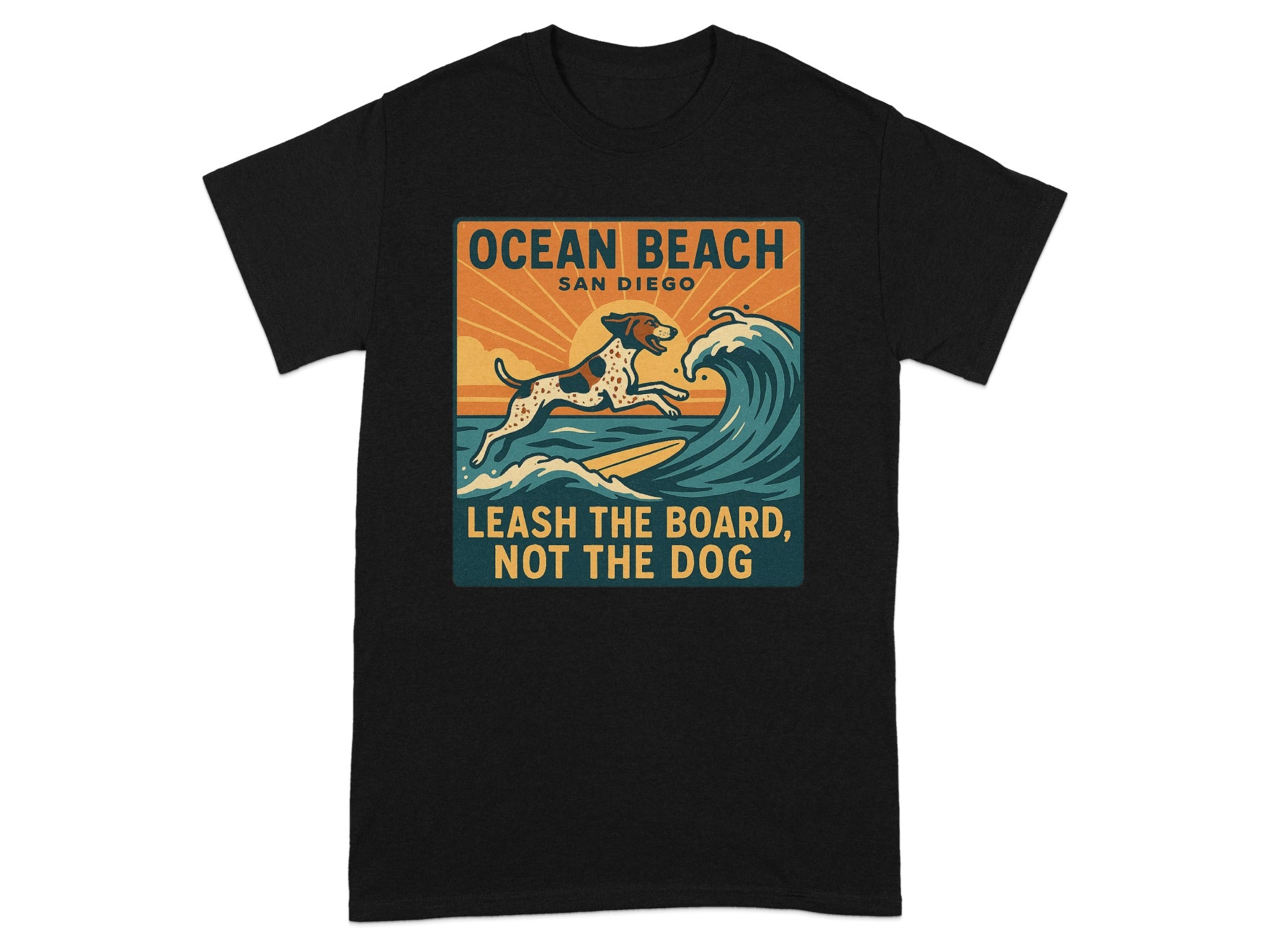 Ocean Beach San Diego Leash the Board Shirt product