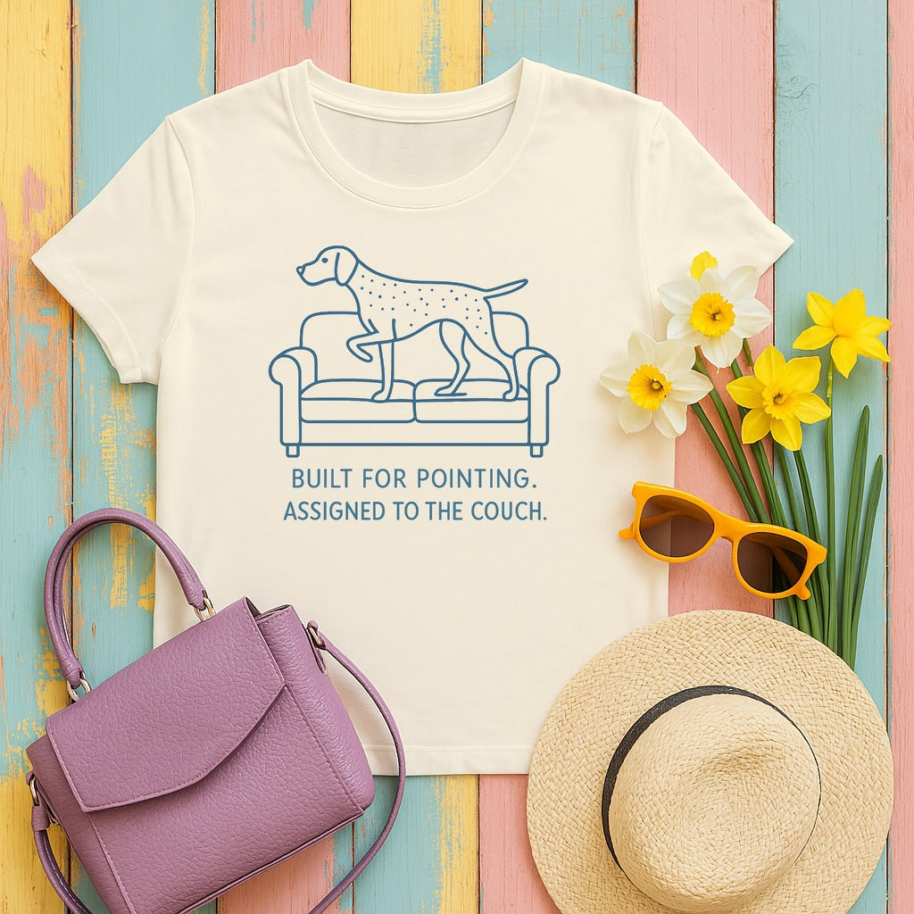 German Shorthaired Pointer Built For Pointing Tee in Natural