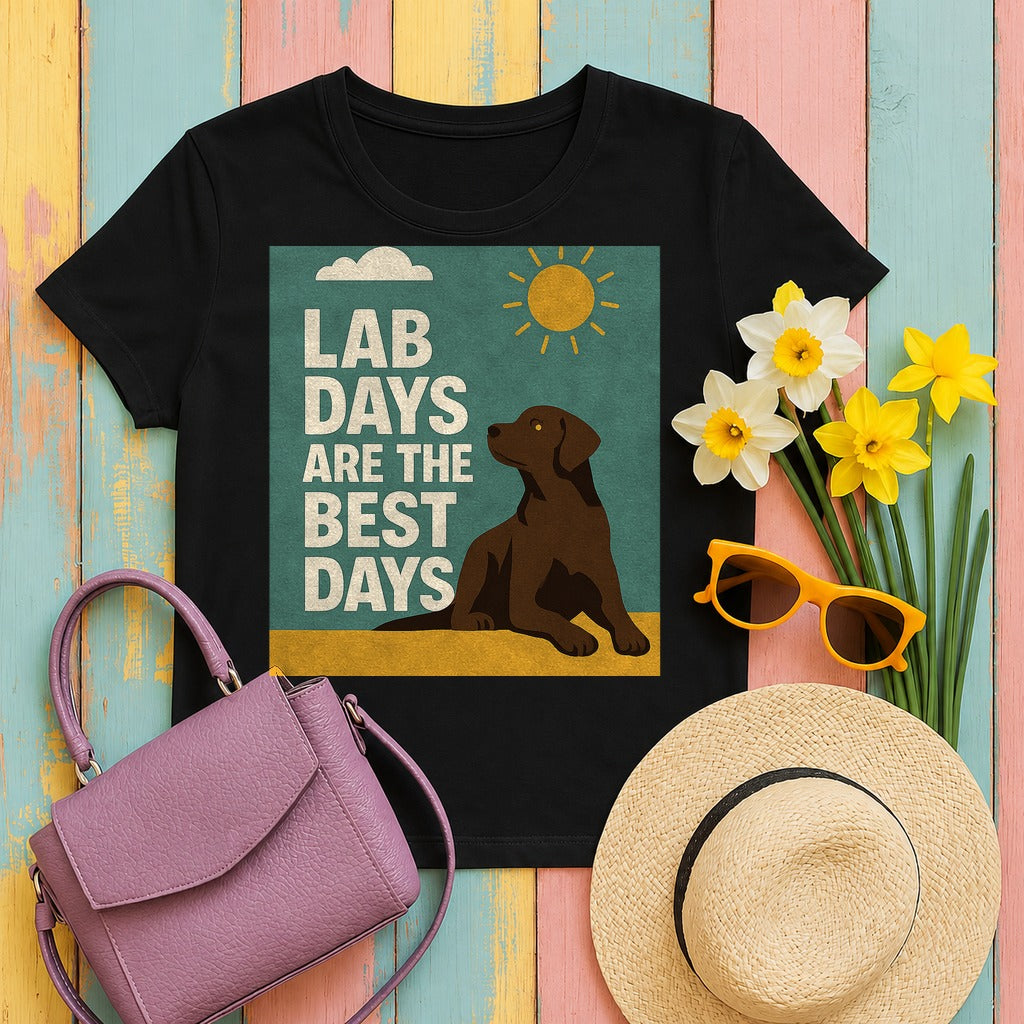 Chocolate Lab Days Are the Best Days T-shirt in Black
