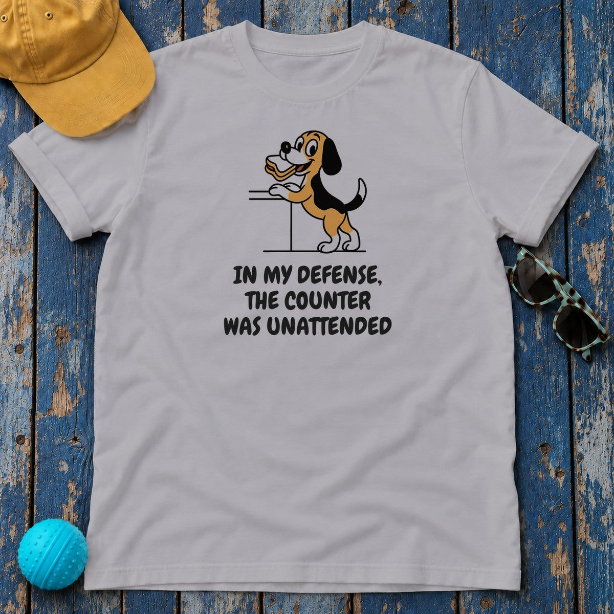 Beagle Counter Was Unattended Tee in Athletic Heather