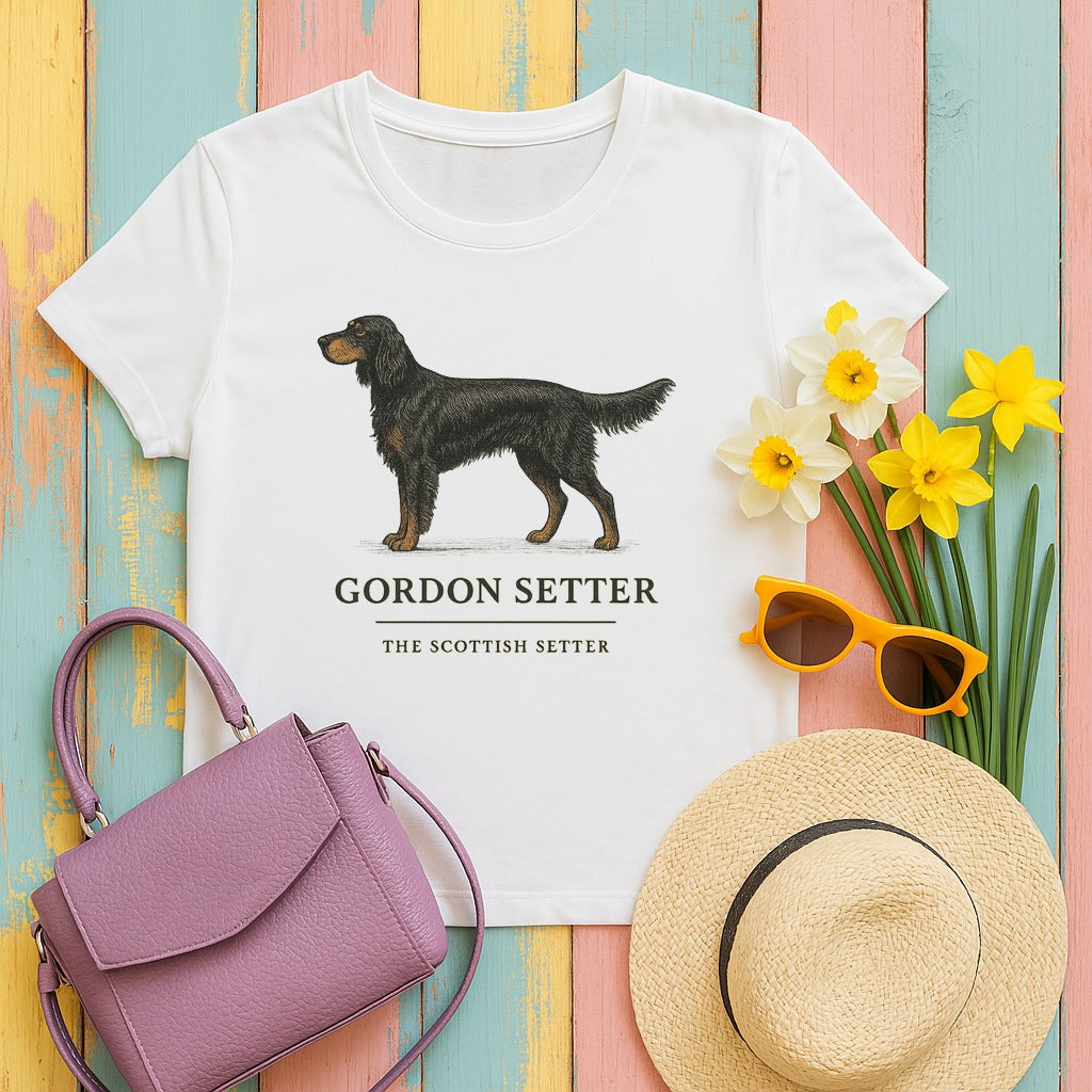 gordon setter field-guide-portrait tee flat lay hero