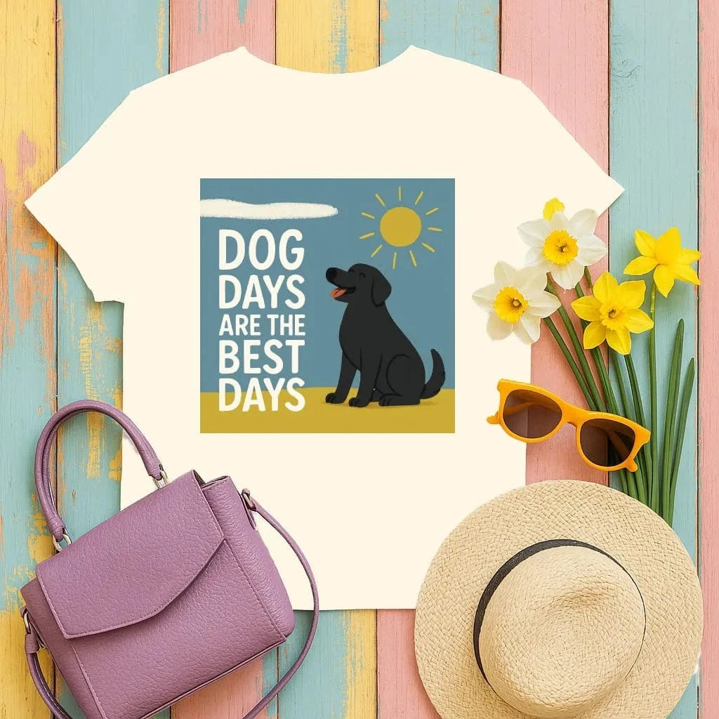 Dog Days Are The Best Days Black Lab T-Shirt T-shirt