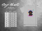 Cute Dog Design T-Shirt with Size Chart Gildan 5000 Product
