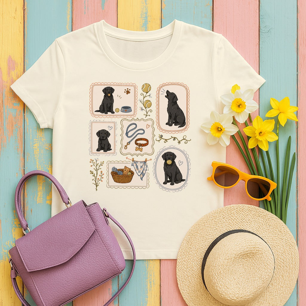 Whimsical Labrador Life T-Shirt in Natural