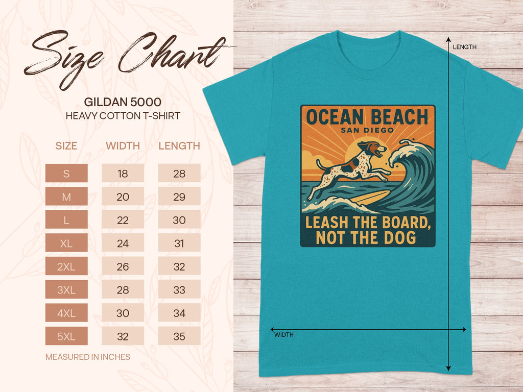 Ocean Beach San Diego Leash The Board T-Shirt product
