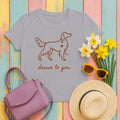Irish Setter Drawn to You Line Art T-shirt in Athletic Heather