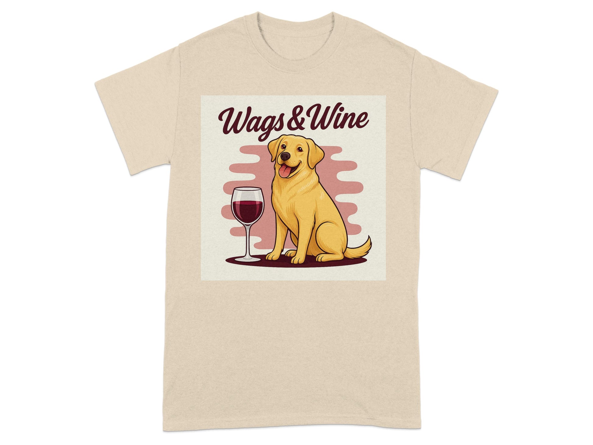 Wags and Wine Graphic T-shirt for Dog Lovers product type