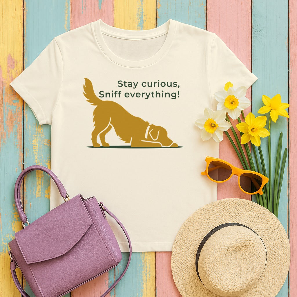 Curious Canine Spirit T-Shirt in Natural