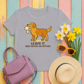 Golden Retriever Leave It Tee in Athletic Heather