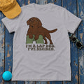 I'm A Lap Dog I've Decided Chocolate Lab T-Shirt in Athletic Heather