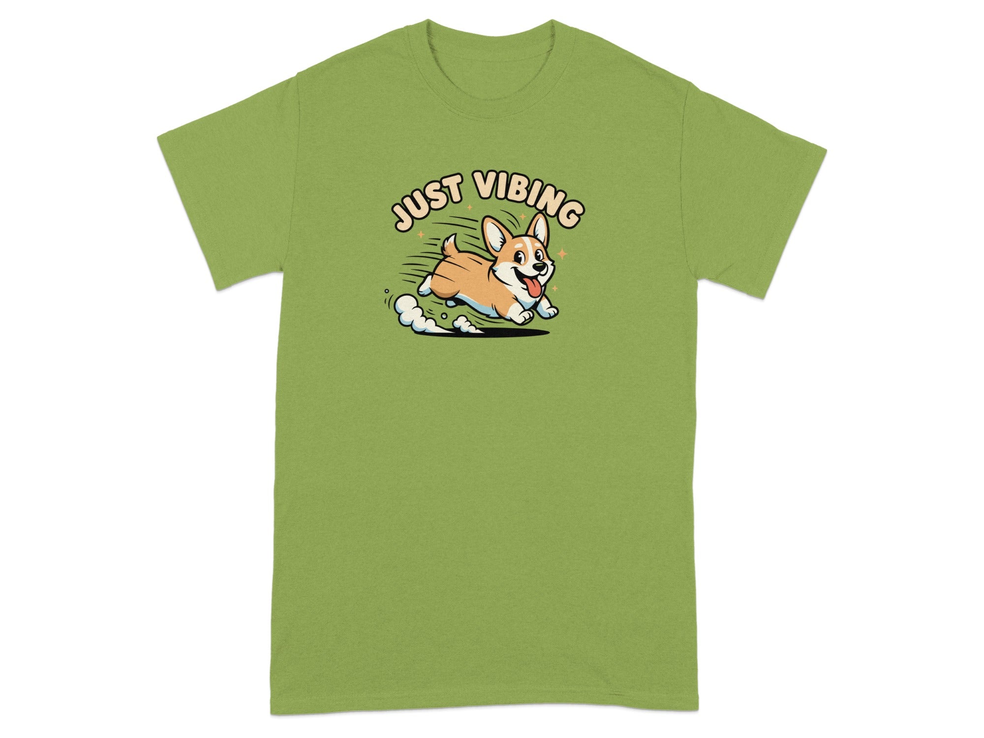 Just Vibing Cute Corgi Graphic Design T-Shirt