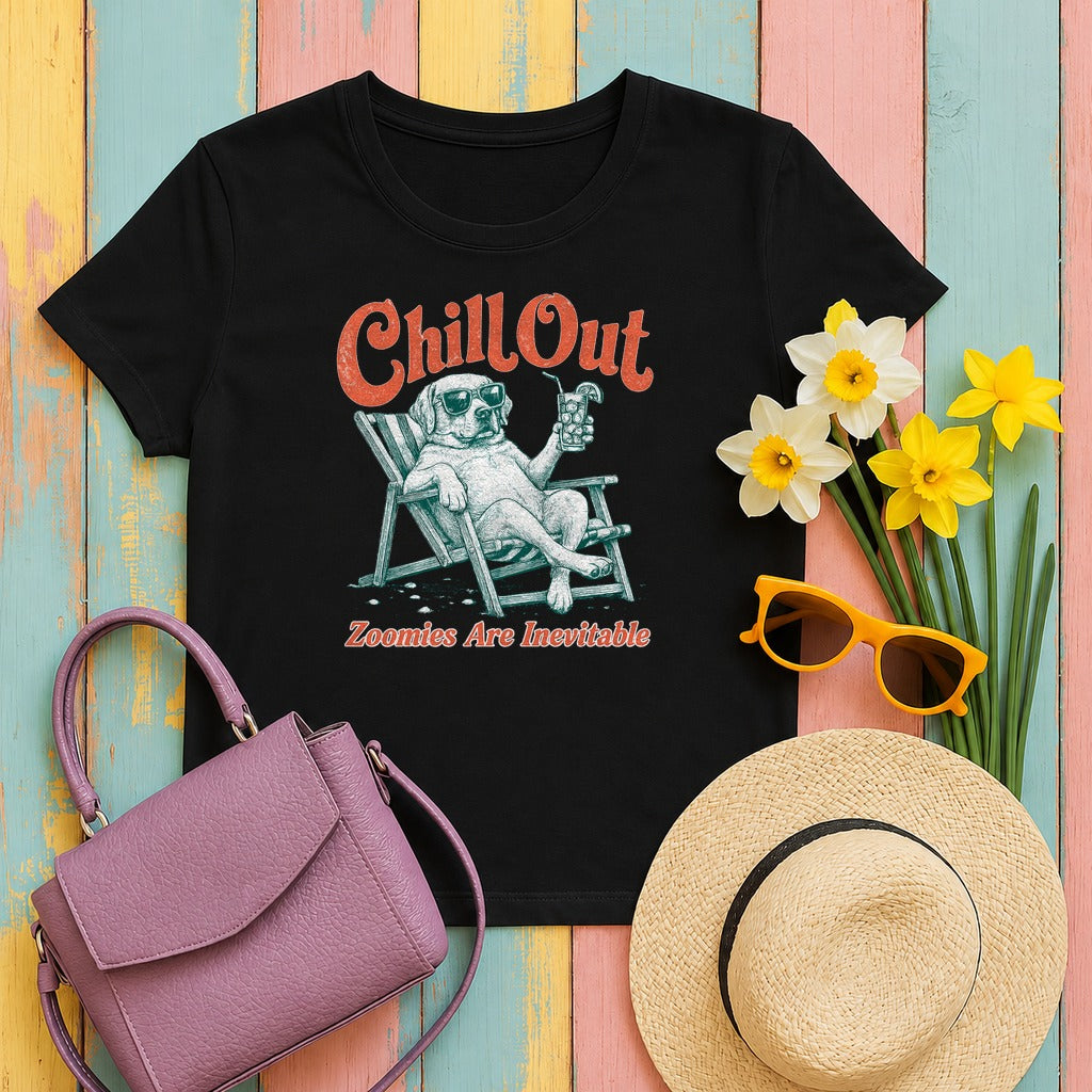 Chill Out Lab: Zoomies Are Inevitable T-Shirt in Black