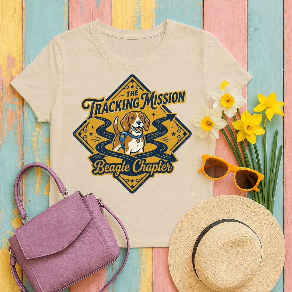 Beagle Chapter Tracking Mission T-Shirt in Sand
