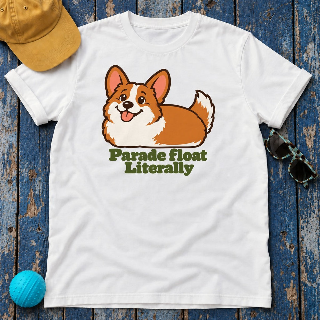 Parade Float Literally Corgi T-Shirt — White