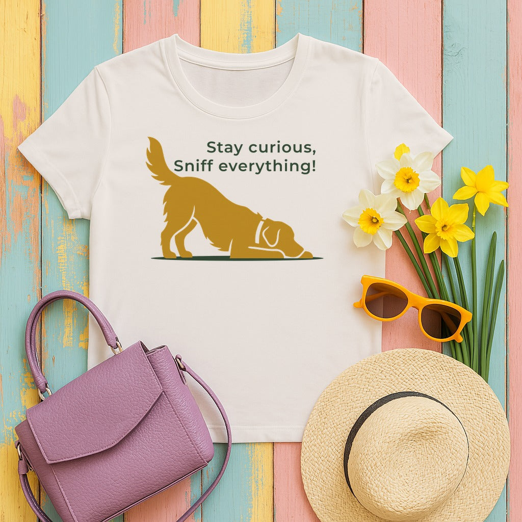 Curious Canine Spirit T-Shirt in Ice Grey