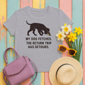 Irish Water Spaniel Return Trip Has Detours Tee in Athletic Heather
