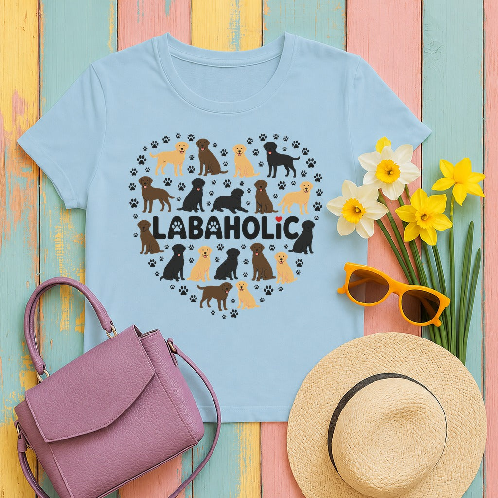 Labaholic Heartbeat Graphic T-Shirt in Light Blue
