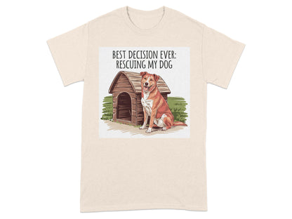 Best Decision Ever Rescuing My Dog Printed T-Shirt product