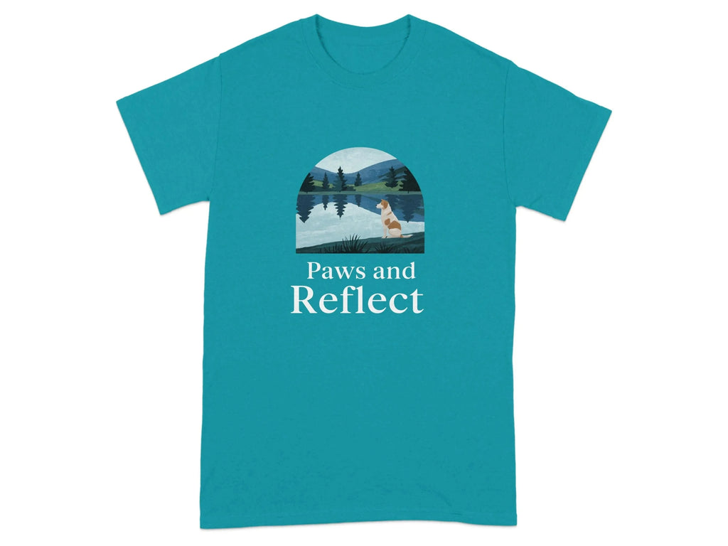 Paws and Reflect Dog Landscape Design for Nature Lover T-Shirt T-shirt