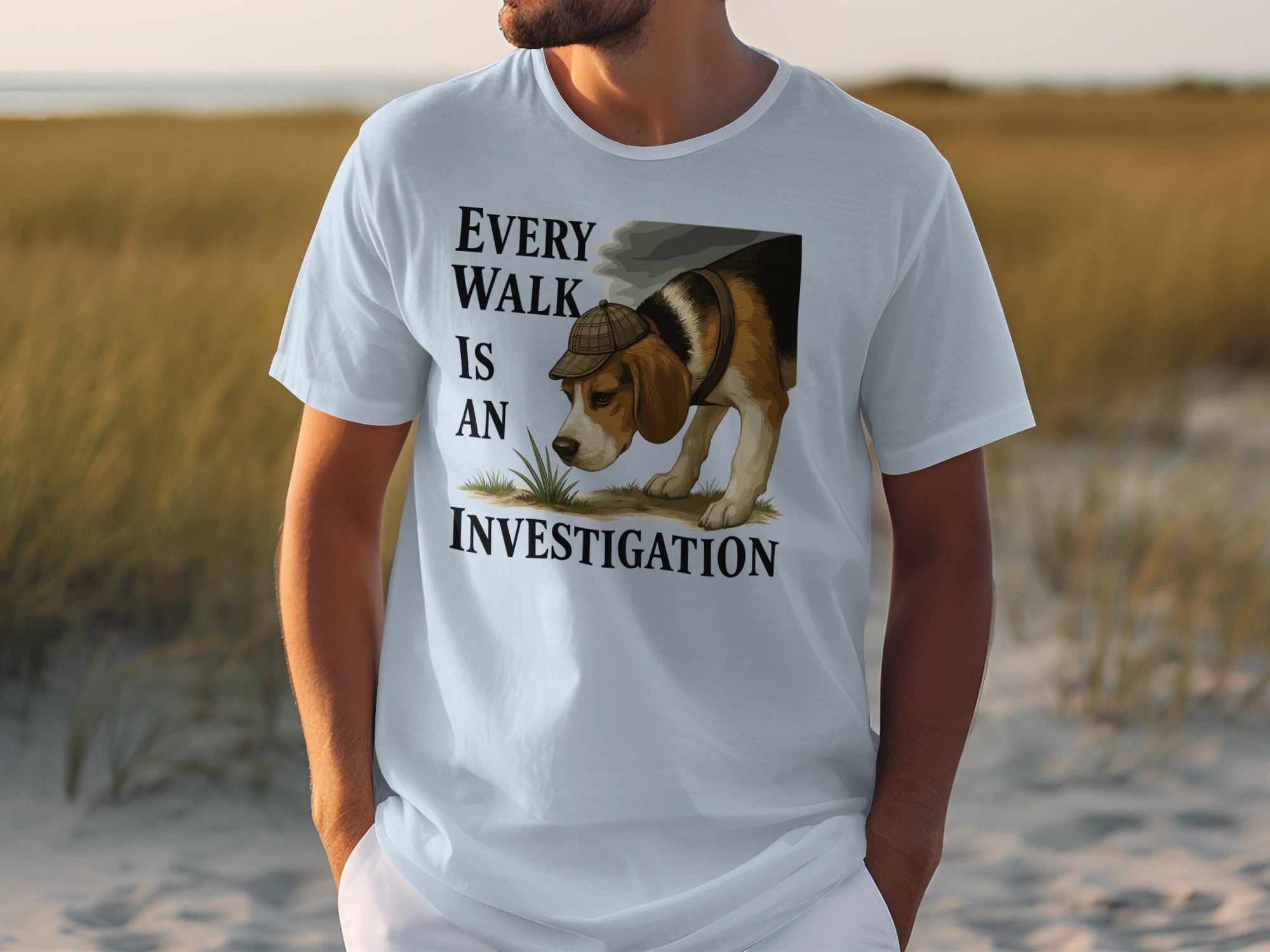 EVERY WALK IS AN INVESTIGATION Beagle Dog product type
Beagle, Dog, Sherlock Dog, Detective Canine, Dog Lover Gift, Pet Owner, Walkies Dog, Sniffing Dog, Curious Hound, Animal Graphic, Outdoor Adventure, Investigation Theme, Puppy Pal, Unique Print, Canine Companion, Humorous Dog, Dog Mom Gift, Dog Dad Gift, Nature Walk, Adventure Dog