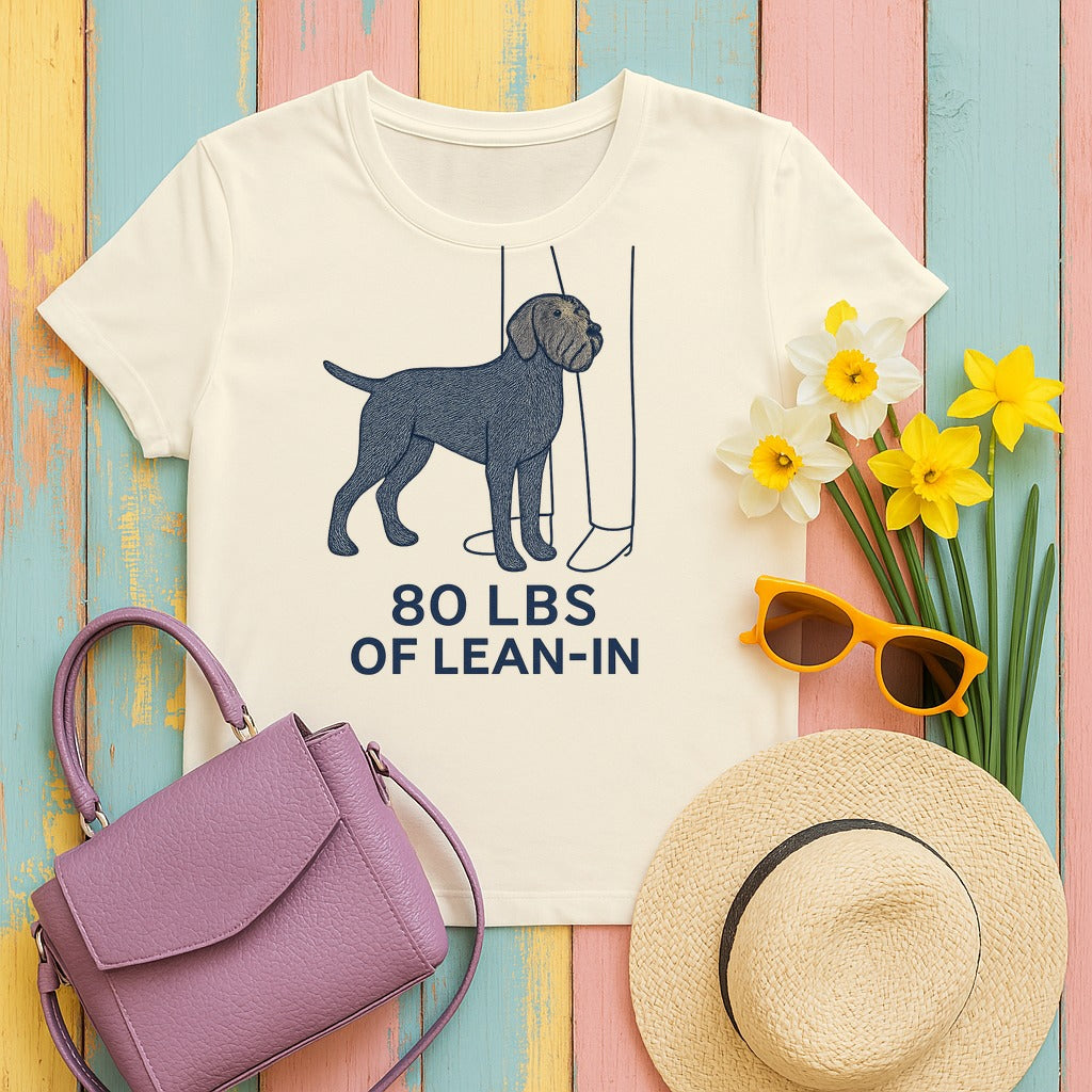 Wirehaired Pointing Griffon 80 Lbs of Lean-In T-shirt in Natural