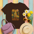 Ain't No Family Like The One I Got Vizsla Flowers T-Shirt in Dark Chocolate