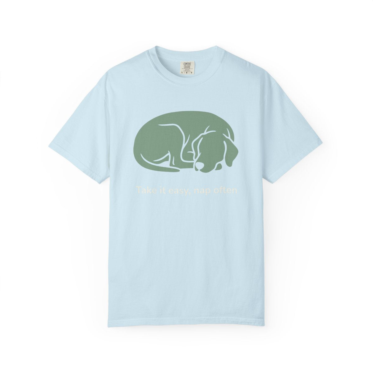 Take It Easy Nap Often Sleeping Dog Graphic T-shirt