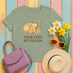 cocker spaniel feet-pillow tee flat lay hero