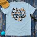 Doxieholic Heart Dachshund T-Shirt in Light Blue