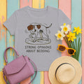 Pointer Strong Opinions About Bedding T-shirt in Athletic Heather