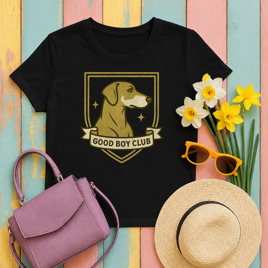 Doberman Good Boy Club Tee in Black
