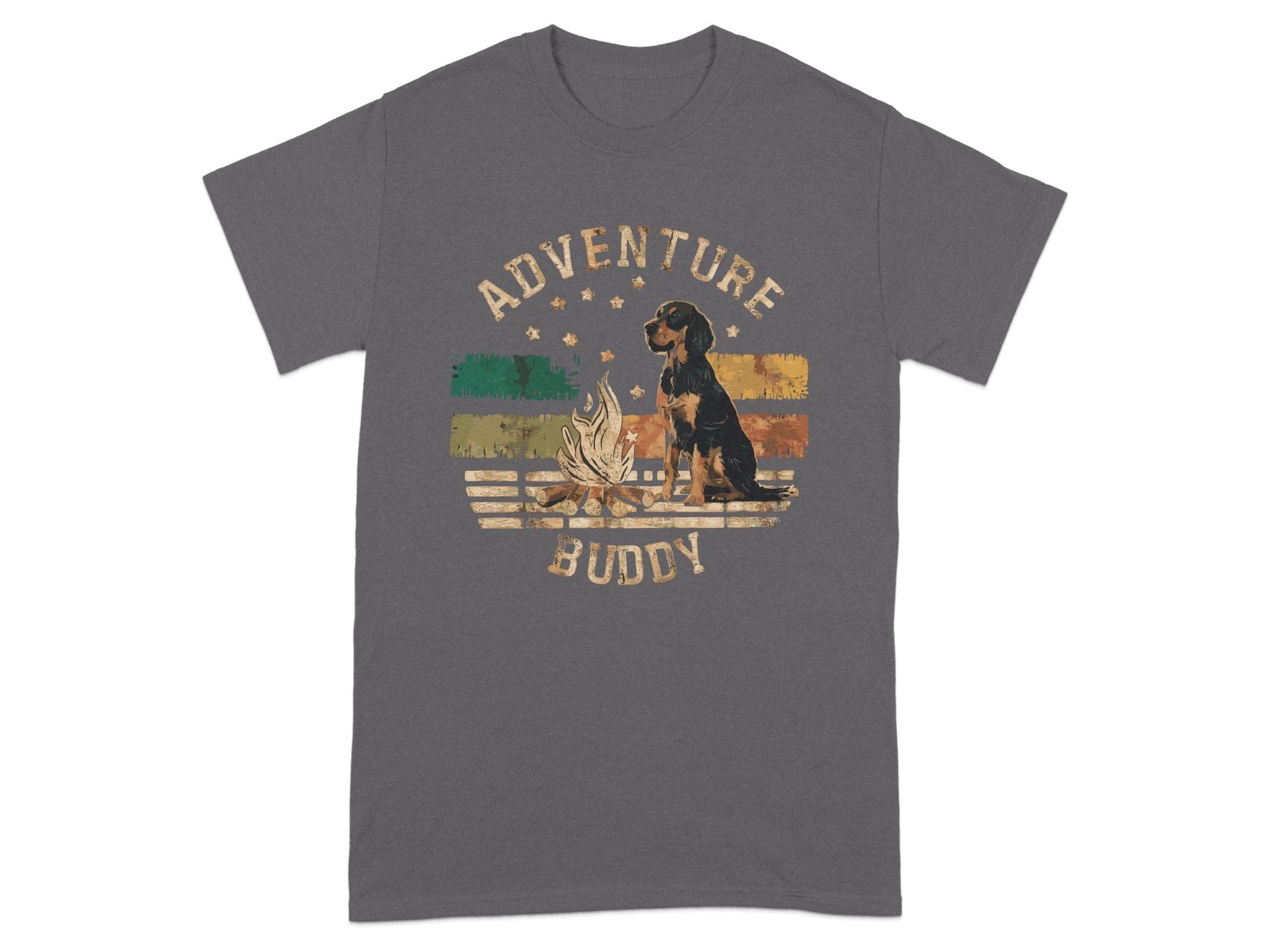 Adventure Buddy Dog Campfire Graphic T-Shirt product