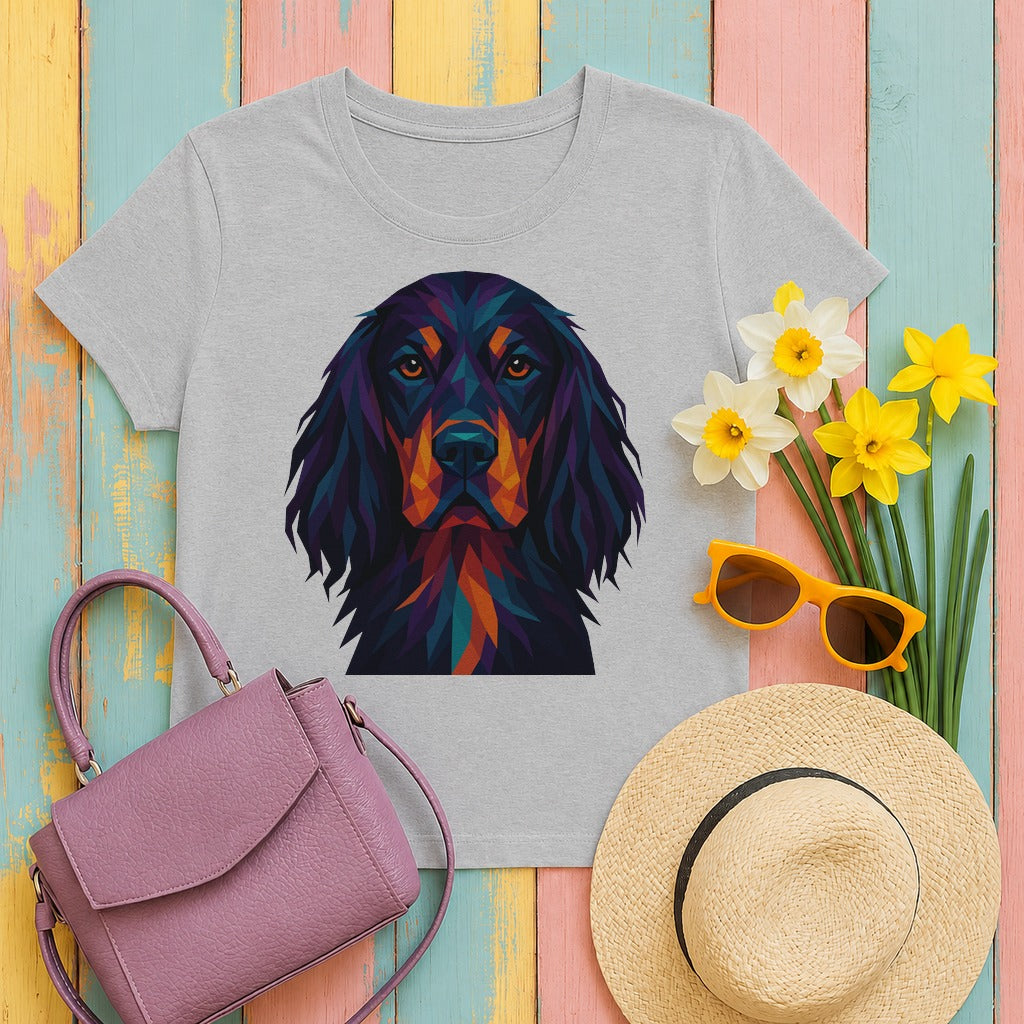 mig2 polygon-art-style-gordon-setter tee flat lay hero v8