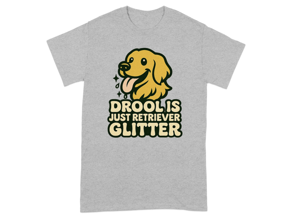Drool is Just Retriever Glitter Graphic Tee